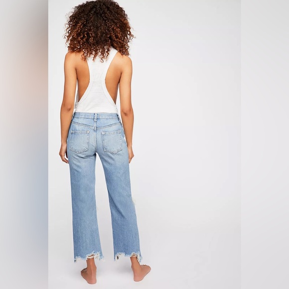 Free People Maggie Mid Rise Straight Leg Jeans - Picture 2 of 16